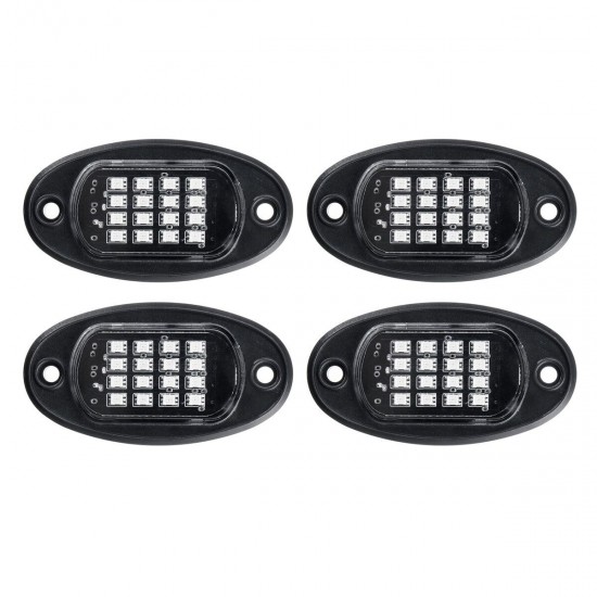 Universal 4Pcs bluetooth RGB LED Lights IP67 Waterproof Floor Am[w12V 14W 1120LM Phone APP Control Universal 4Pcs bluetooth RGB LED Lights IP67 Waterproof Floor Am[w12V 14W 1120LM Phone APP Control