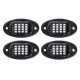 Universal 4Pcs bluetooth RGB LED Lights IP67 Waterproof Floor Am[w12V 14W 1120LM Phone APP Control