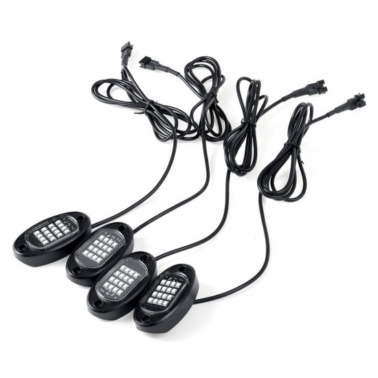 Universal 4Pcs bluetooth RGB LED Lights IP67 Waterproof Floor Am[w12V 14W 1120LM Phone APP Control Universal 4Pcs bluetooth RGB LED Lights IP67 Waterproof Floor Am[w12V 14W 1120LM Phone APP Control