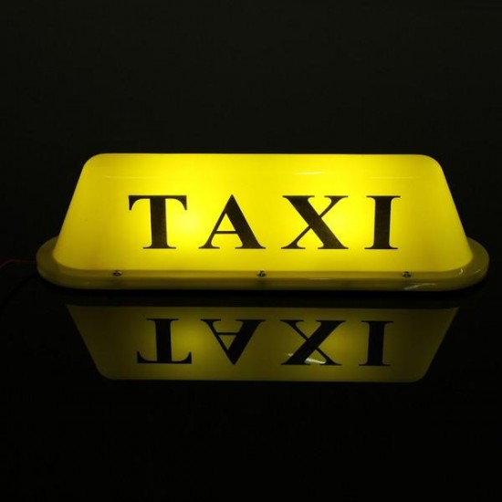 Waterproof 12V Taxi Car Roof Top Cab LED Sign Light Lamp Magnetic Base with Car Lighter Plug