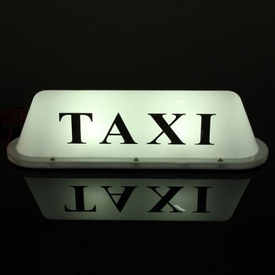 Waterproof 12V Taxi Car Roof Top Cab LED Sign Light Lamp Magnetic Base with Car Lighter Plug