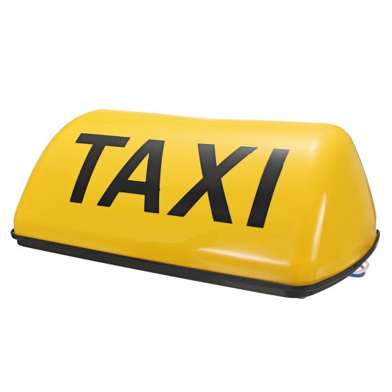 Waterproof Taxi Roof Top Sign Light Magnetic Taximeter Cab Halogen Lamp 12V White Yellow