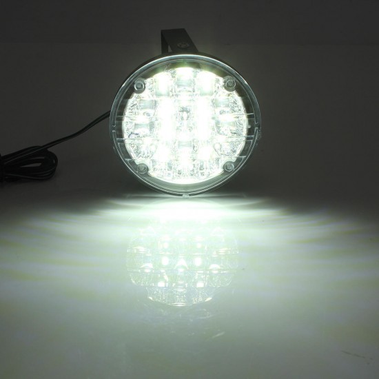 12V 18LED White Round Car Driving Daytime Running Light Fog Light