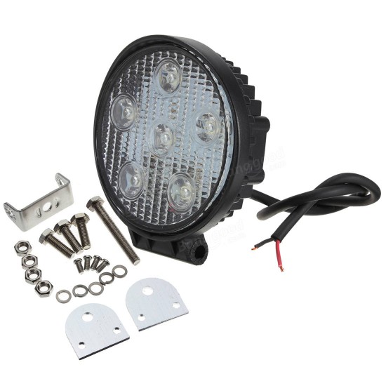18W 6LED Round Work Light Spot Beam Off Road Work Light for Truck 4WD 4x4 18W 6LED Round Work Light Spot Beam Off Road Work Light for Truck 4WD 4x4
