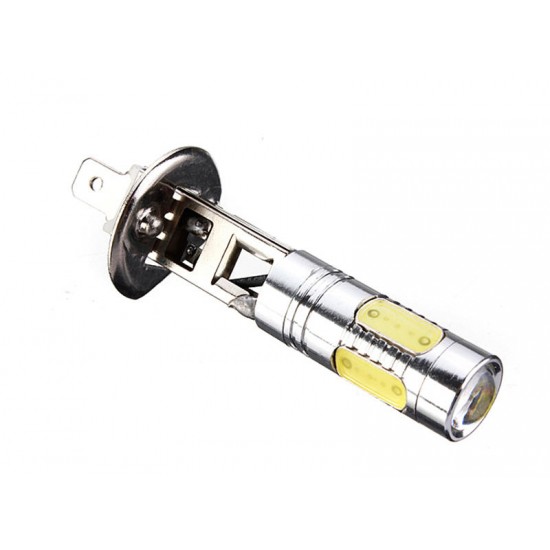 1PCS H1 7.5W COB LED Car Fog Lights DRL Daytime Driving Lamp Bulb with Lens White