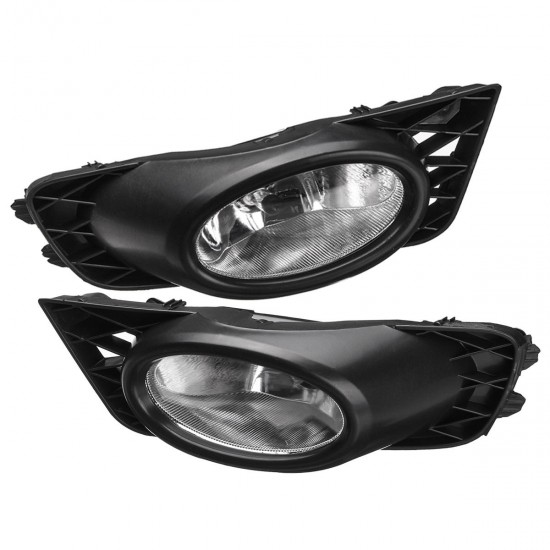 2PCS H11 55W Car Front Bumper Fog Lights Lamp for Honda Civic 4-Door Sedan 2009-2011