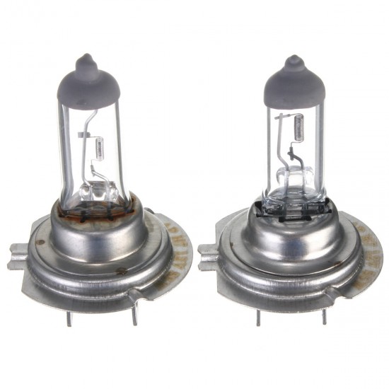 2Pcs 12V 55W H7 Halogen Car Fog Light Bulb Headlamp Clear Glass Bulbs Lamp Super Bright White