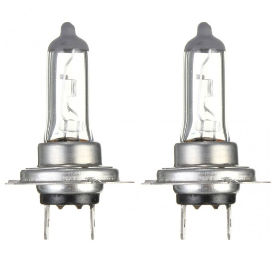 2Pcs 12V 55W H7 Halogen Car Fog Light Bulb Headlamp Clear Glass Bulbs Lamp Super Bright White