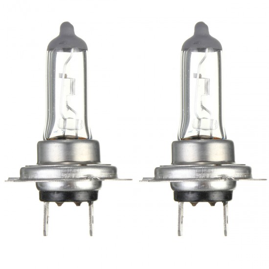 2Pcs 12V 55W H7 Halogen Car Fog Light Bulb Headlamp Clear Glass Bulbs Lamp Super Bright White