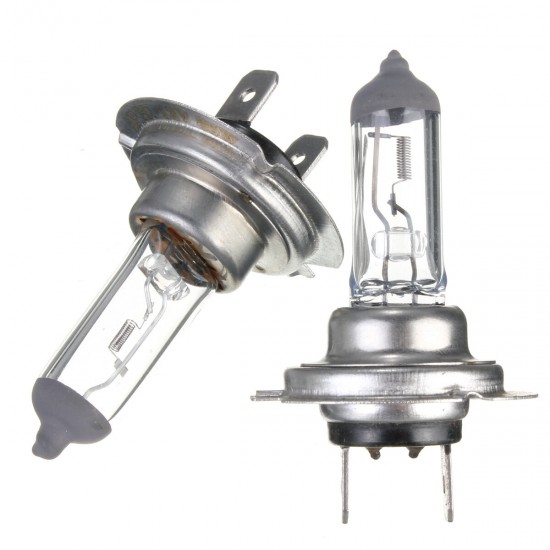 2Pcs 12V 55W H7 Halogen Car Fog Light Bulb Headlamp Clear Glass Bulbs Lamp Super Bright White