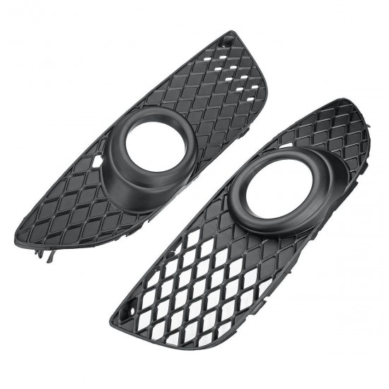 2Pcs Car ABS Front Bumper Fog Light Grille Covers Black For Mitsubishi Lancer 2008-2014