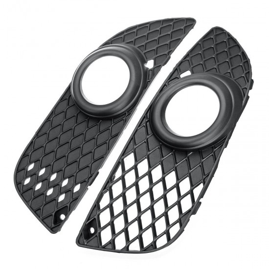 2Pcs Car ABS Front Bumper Fog Light Grille Covers Black For Mitsubishi Lancer 2008-2014 2Pcs Car ABS Front Bumper Fog Light Grille Covers Black For Mitsubishi Lancer 2008-2014