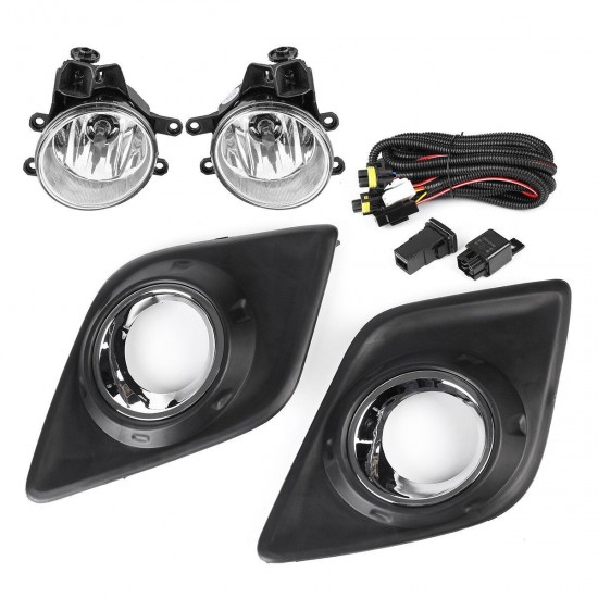 2Pcs Car Front Bumper Fog Light Lamps With Harness Wiring For Toyota Hilux Revo M70 M80 2015-2018 2Pcs Car Front Bumper Fog Light Lamps With Harness Wiring For Toyota Hilux Revo M70 M80 2015-2018