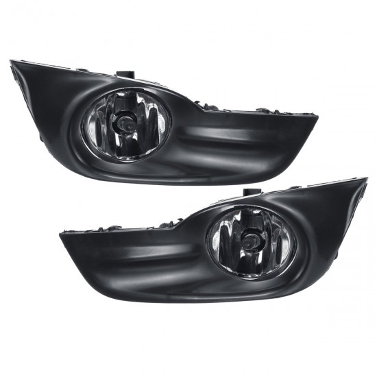 2Pcs Car Front Bumper Fog Lights Lamps With Chrome Covers Kit For Nissan Altima 2013-2015 2Pcs Car Front Bumper Fog Lights Lamps With Chrome Covers Kit For Nissan Altima 2013-2015