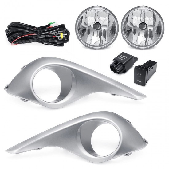 2Pcs Car Front Bumper Fog Lights Signal Lamps With Cover Harness Wiring Kit For Toyota Highlander 2011-2013 2Pcs Car Front Bumper Fog Lights Signal Lamps With Cover Harness Wiring Kit For Toyota Highlander 2011-2013