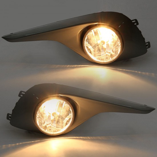 2Pcs Car Front Bumper Fog Lights Signal Lamps With Cover Harness Wiring Kit For Toyota Highlander 2011-2013 2Pcs Car Front Bumper Fog Lights Signal Lamps With Cover Harness Wiring Kit For Toyota Highlander 2011-2013