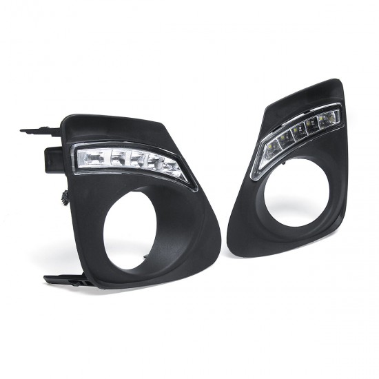 2Pcs Car Front LED Fog Lamps Day Running Lights DRL Frames For Toyota Carolla 2011-2013 2Pcs Car Front LED Fog Lamps Day Running Lights DRL Frames For Toyota Carolla 2011-2013