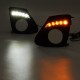 2Pcs Car Front LED Fog Lamps Day Running Lights DRL Frames For Toyota Carolla 2011-2013
