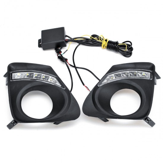 2Pcs Car Front LED Fog Lamps Day Running Lights DRL Frames For Toyota Carolla 2011-2013 2Pcs Car Front LED Fog Lamps Day Running Lights DRL Frames For Toyota Carolla 2011-2013