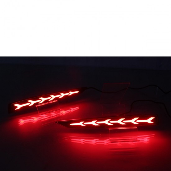 2Pcs Car LED Rear Fog Lamps Bumper Lights Reflector For Hyundai Solaris Accent 2017-2019