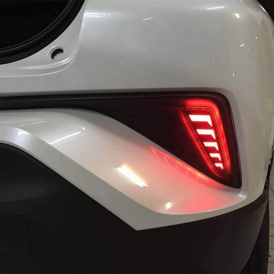 2pcs 12V LED Rear Car Fog Lights DRL Bumper Lamps For Toyota CHR C-HR 2016-2018 2pcs 12V LED Rear Car Fog Lights DRL Bumper Lamps For Toyota CHR C-HR 2016-2018
