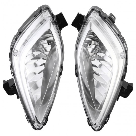 A Pair Left Right Clear Front Bumper Car Fog Lights Lamps For Hyundai Elantra 2011-2013