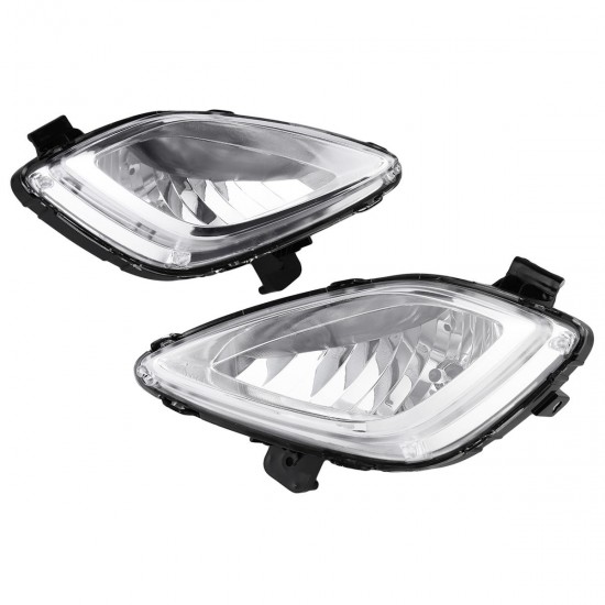 A Pair Left Right Clear Front Bumper Car Fog Lights Lamps For Hyundai Elantra 2011-2013