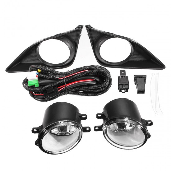 Car Front Bumper Fog Lights H11 Bulbs Amber with Covers Switch for Toyota Corolla 2008-2010 Car Front Bumper Fog Lights H11 Bulbs Amber with Covers Switch for Toyota Corolla 2008-2010