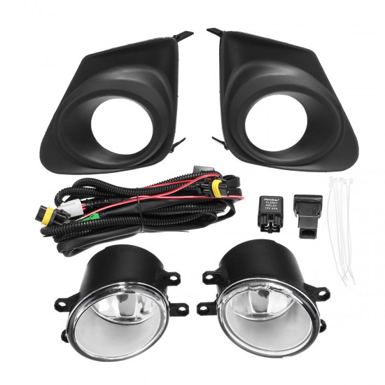 Car Front Bumper Fog Lights Lamp with H11 Bulb Switch Kit Pair for Toyota Corolla 11-13 Car Front Bumper Fog Lights Lamp with H11 Bulb Switch Kit Pair for Toyota Corolla 11-13