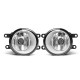 Car Front Bumper Fog Lights Lamps Kit with Chrome Covers Amber for Toyota Camry 2012-2014