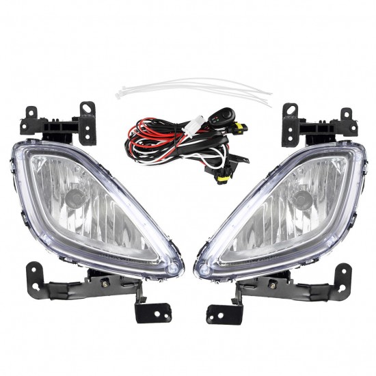 Car Front Bumper Fog Lights Lamps with Halogen Bulb Wiring Pair for Hyundai Elantra 2011-2013 Car Front Bumper Fog Lights Lamps with Halogen Bulb Wiring Pair for Hyundai Elantra 2011-2013