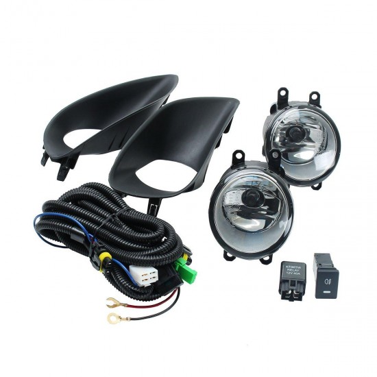 Car Front Bumper Fog Lights with H11 Bulbs Wiring Harness 6000K Pair for Toyota Yaris 4DR Sedan 2006-2011 Car Front Bumper Fog Lights with H11 Bulbs Wiring Harness 6000K Pair for Toyota Yaris 4DR Sedan 2006-2011
