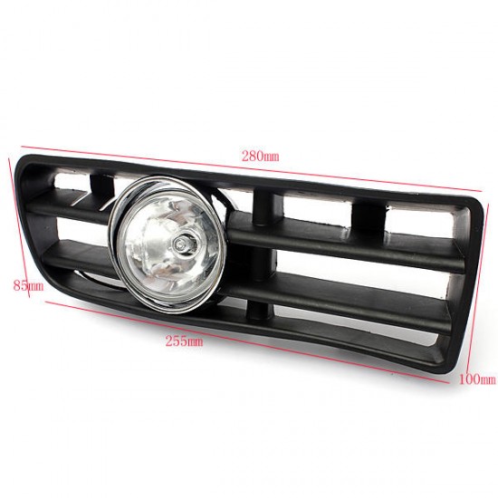 Car Front Fog Light Lamp Grille Set For VW GOLF 1998-2005 Black