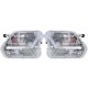 Car Front Left/Right LED Fog Lights Turn Signal Lamp with Bulb For Ford Escape Kuga 2017-2019
