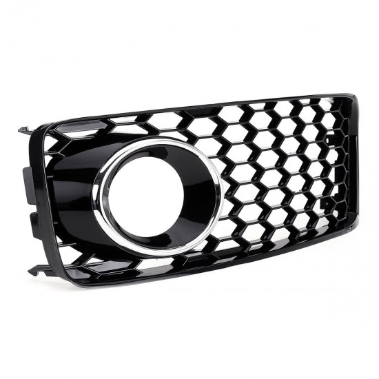 Front Fog Light Lamp Cover Grille Grill Honeycomb Hex Chrome Silver For Audi A5 S-Line S5 B8 RS5 2008-2012 Front Fog Light Lamp Cover Grille Grill Honeycomb Hex Chrome Silver For Audi A5 S-Line S5 B8 RS5 2008-2012