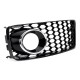 Front Fog Light Lamp Cover Grille Grill Honeycomb Hex Chrome Silver For Audi A5 S-Line S5 B8 RS5 2008-2012