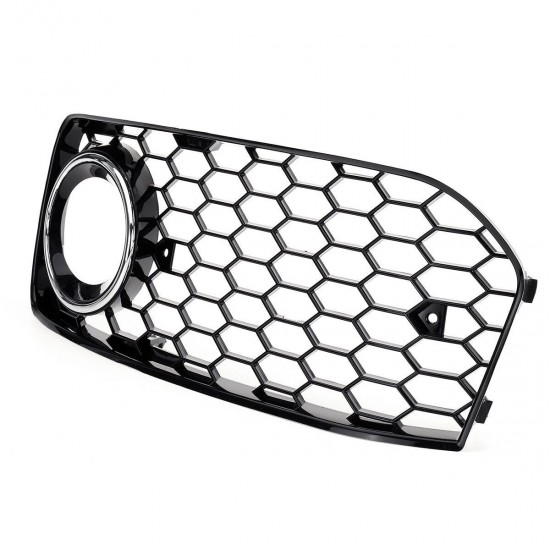 Front Fog Light Lamp Cover Grille Grill Honeycomb Hex Chrome Silver For Audi A5 S-Line S5 B8 RS5 2008-2012 Front Fog Light Lamp Cover Grille Grill Honeycomb Hex Chrome Silver For Audi A5 S-Line S5 B8 RS5 2008-2012