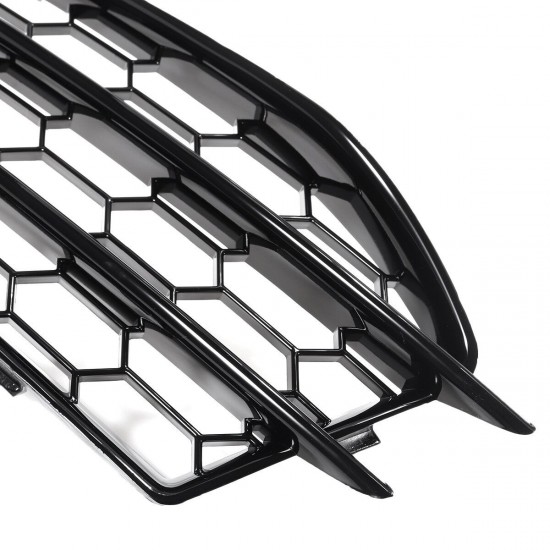 Front Fog Light Lamp Grille Grill Cover Honeycomb Hex Chrome Silver For Audi A3 8P S-Line 2009-2012 Front Fog Light Lamp Grille Grill Cover Honeycomb Hex Chrome Silver For Audi A3 8P S-Line 2009-2012