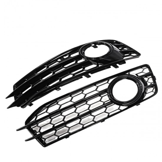 Front Fog Light Lamp Grille Grill Cover Honeycomb Hex Glossy Black For Audi A3 8P S-Line 2009-2012 Front Fog Light Lamp Grille Grill Cover Honeycomb Hex Glossy Black For Audi A3 8P S-Line 2009-2012