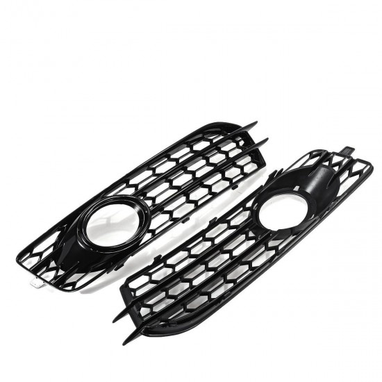 Front Fog Light Lamp Grille Grill Cover Honeycomb Hex Glossy Black For Audi A3 8P S-Line 2009-2012 Front Fog Light Lamp Grille Grill Cover Honeycomb Hex Glossy Black For Audi A3 8P S-Line 2009-2012
