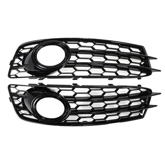 Front Fog Light Lamp Grille Grill Cover Honeycomb Hex Glossy Black For Audi A3 8P S-Line 2009-2012 Front Fog Light Lamp Grille Grill Cover Honeycomb Hex Glossy Black For Audi A3 8P S-Line 2009-2012
