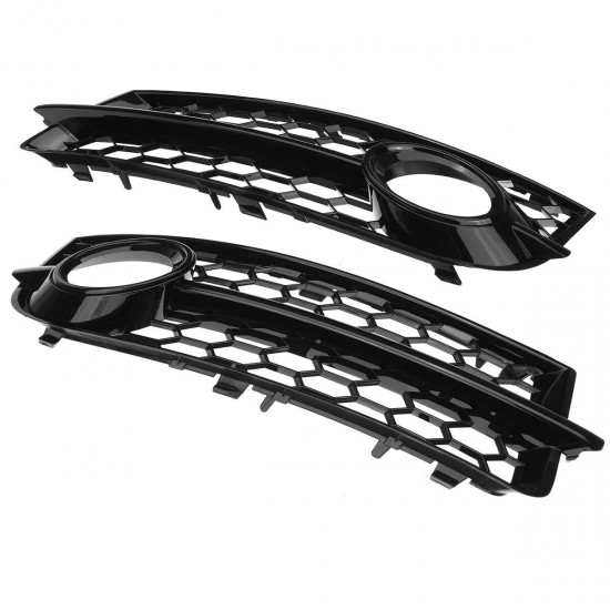 Front Fog Light Lamp Grille Grill Cover Honeycomb Hex RS Style Glossy Black For Audi TT 8J 2006-2014 Front Fog Light Lamp Grille Grill Cover Honeycomb Hex RS Style Glossy Black For Audi TT 8J 2006-2014
