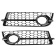 Front Fog Light Lamp Grille Grill Cover Honeycomb Hex RS Style Glossy Black For Audi TT 8J 2006-2014