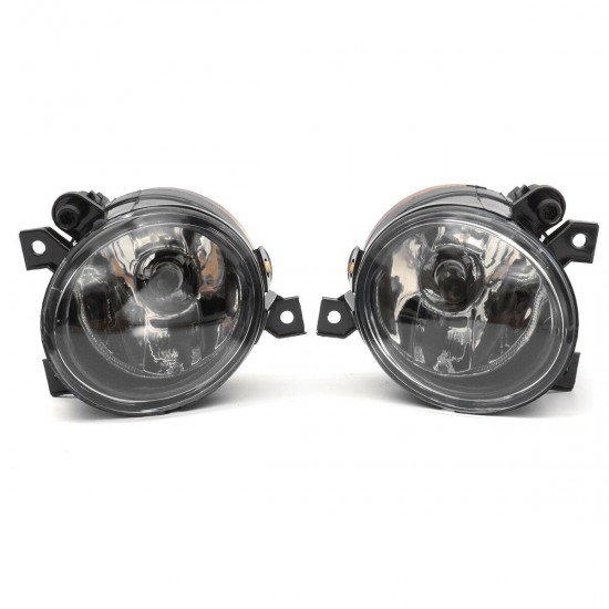 Front Fog Lights Lamp Clear Glass Lens with Bumper Lower Grille Cover + H11 Halogen Bulbs Pair For VW Jetta Golf MK5GTI GLI 2006-2009