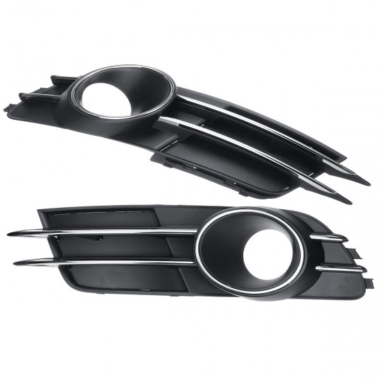 Front Lower Bumper Fog Light Grille Lamp Cover Vent Pair for AUDI A6 C7 2011-2017 Front Lower Bumper Fog Light Grille Lamp Cover Vent Pair for AUDI A6 C7 2011-2017