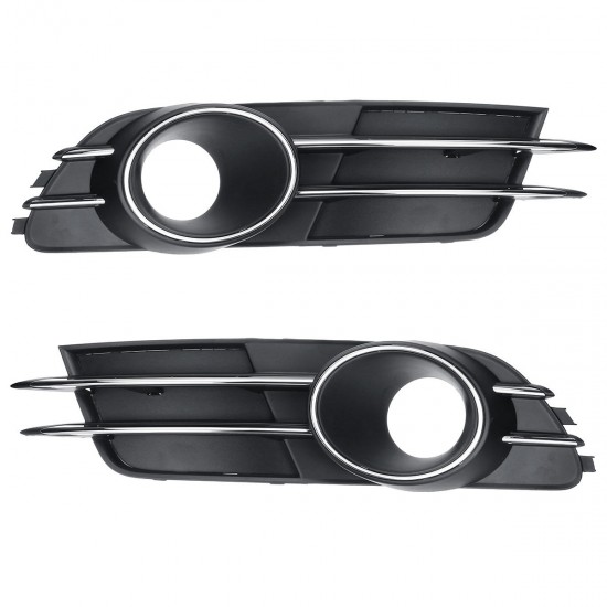 Front Lower Bumper Fog Light Grille Lamp Cover Vent Pair for AUDI A6 C7 2011-2017 Front Lower Bumper Fog Light Grille Lamp Cover Vent Pair for AUDI A6 C7 2011-2017