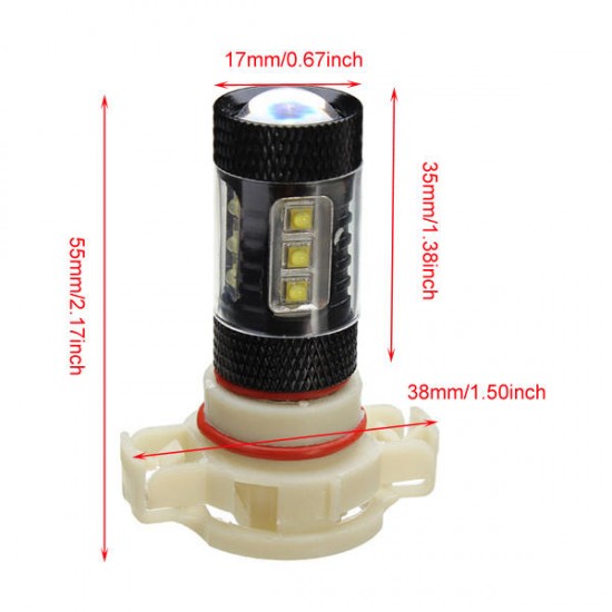 H16 2525 16 LED Car White DRL Headlight Fog Light Bulb Lamp 780LM H16 2525 16 LED Car White DRL Headlight Fog Light Bulb Lamp 780LM