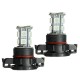 Pair 12V H16 5202 5050 2504 SMD LED Car Fog Light Bulbs DRL Lamp Deep Blue 10000k