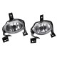 Pair 55W Car Front Bumper Fog Lights with Halogen Lamps Yellow for Honda CR-V 2010-2011