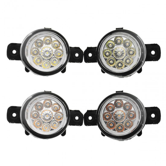 Pair 6W Car Front Fog Lights with H11 bulb for Nissan Altima Maxima Rogue Sentra Yellow/White